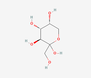 Fructose (β-D-fructopyranose) structure