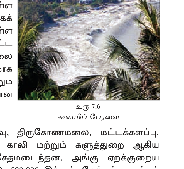 உரு 7.9 — 2004 sunami SL coast — Eastern + Southern devastation.