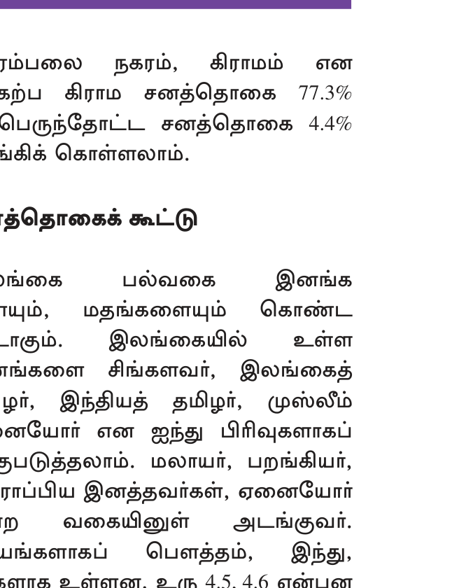 வரைபு 4.5 — இலங்கையின் கிராமப்புற/நகர்ப்புற/தோட்டப்புற சனத்தொகை (2012).