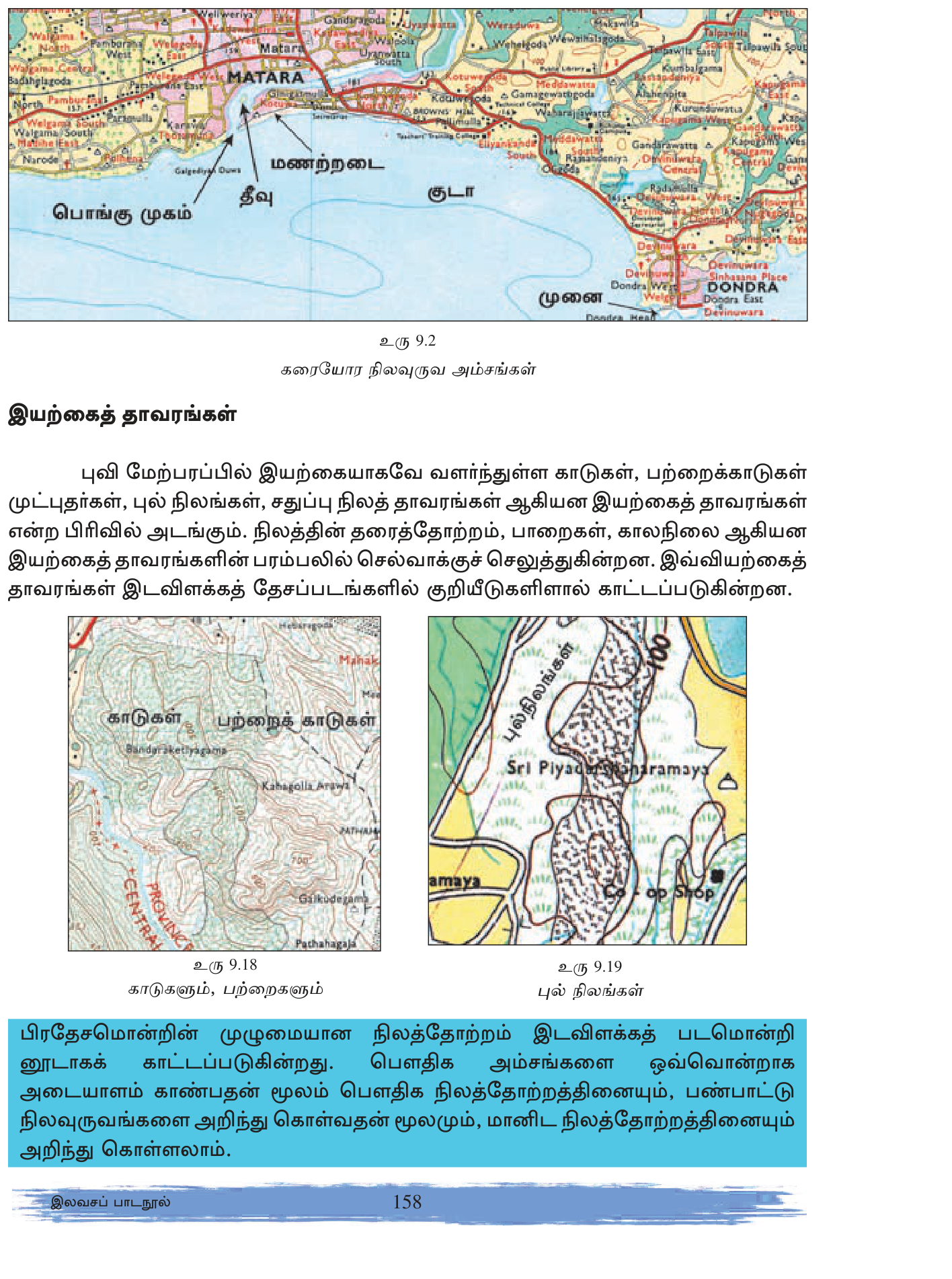 உரு 9.24 — Lagoon, Bay, Island, Cape, Spit, Headland.